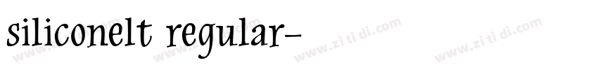 siliconelt regular字体转换
